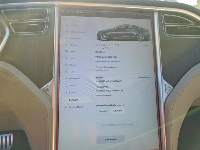 Photo 9 from auction – 2013 TESLA MODEL S with VIN 5YJSA1CP8DFP14731