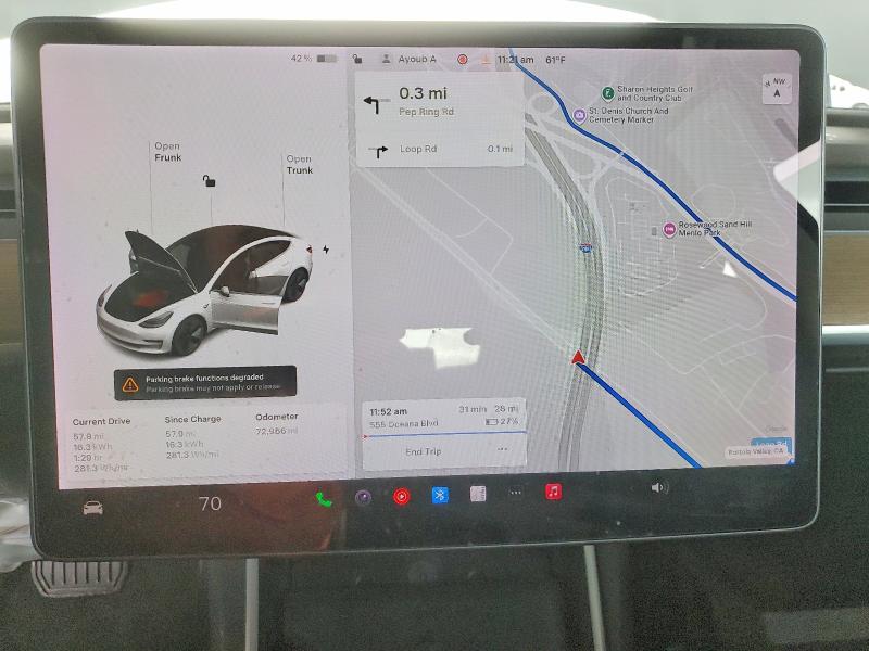 Photo 9 from auction – 2018 TESLA MODEL 3 with VIN 5YJ3E1EAXJF151632