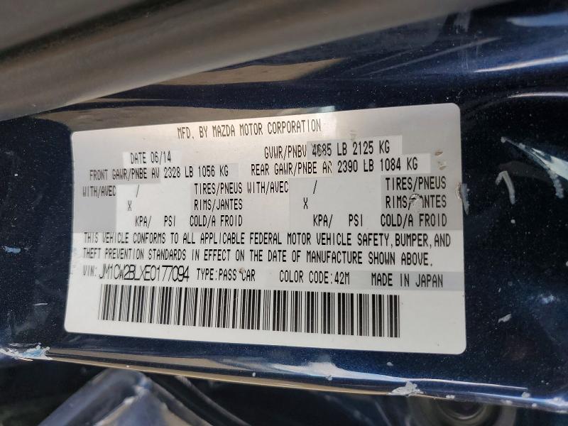 Photo 14 from auction – 2014 MAZDA 5 SPORT with VIN JM1CW2BLXE0177094