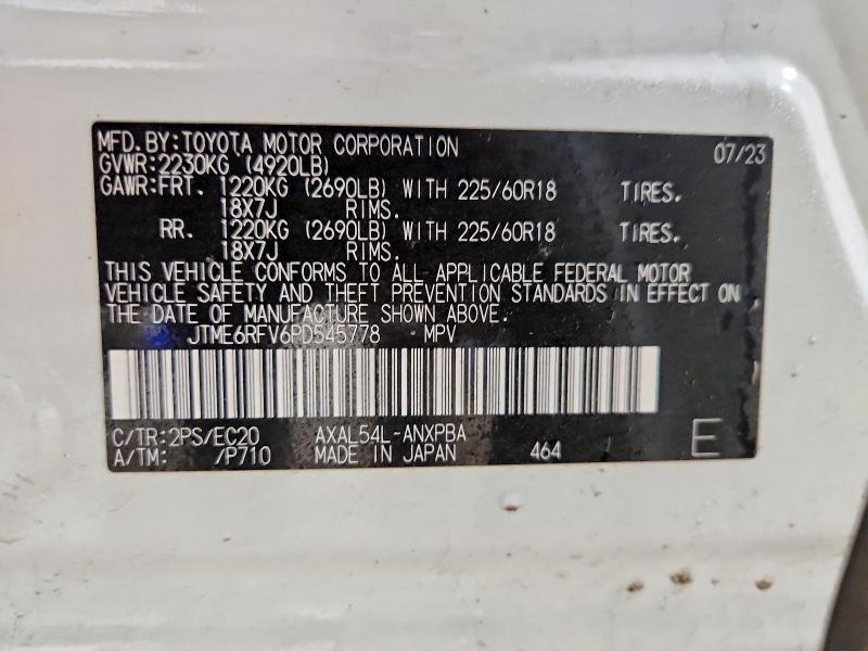 Photo 14 from auction – 2023 TOYOTA RAV4 XSE with VIN JTME6RFV6PD545778