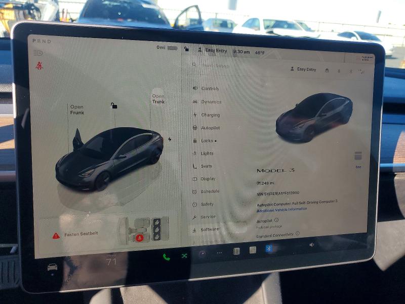 Photo 9 from auction – 2023 TESLA MODEL 3 with VIN 5YJ3E1EA1PF613990