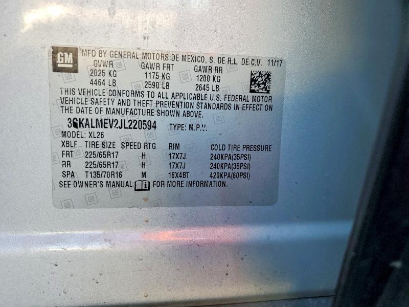 Photo 14 from auction – 2018 GMC TERRAIN with VIN 3GKALMEV2JL220594