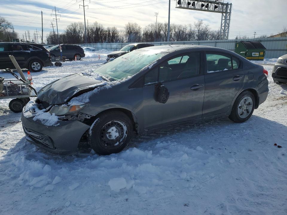 HONDA CIVIC LX 2013 with VIN 19XFB2F59DE000076 - Photo from auction