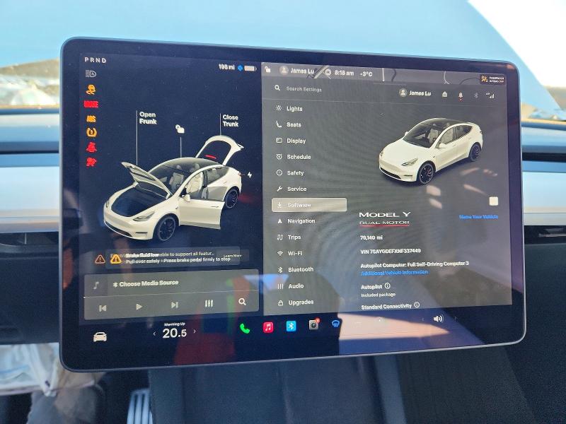 Photo 9 from auction – 2022 TESLA MODEL Y with VIN 7SAYGDEFXNF337449