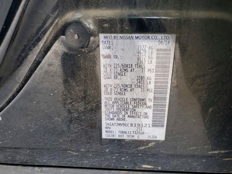 Photo 14 from auction – 2014 NISSAN ROGUE with VIN 5N1AT2MV9EC819121