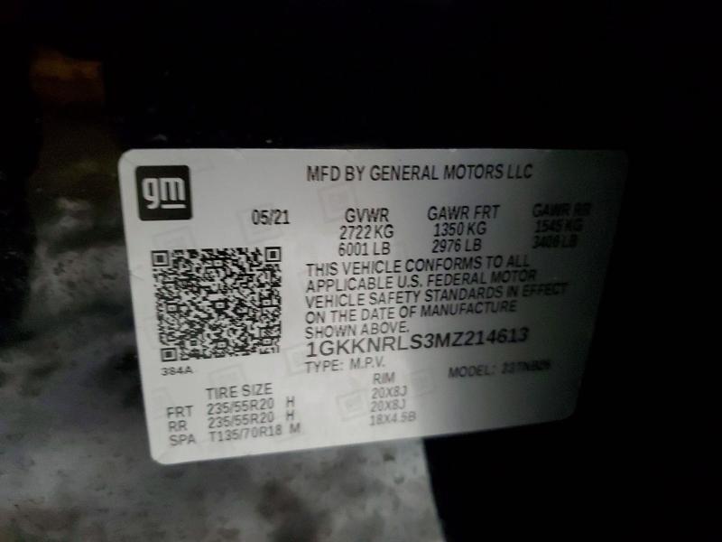 Photo 14 from auction – 2021 GMC ACADIA SLE with VIN 1GKKNRLS3MZ214613