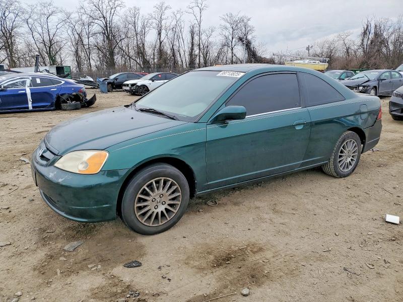 HONDA CIVIC SI 2001 with VIN 1HGEM229X1L080863 - Photo from auction