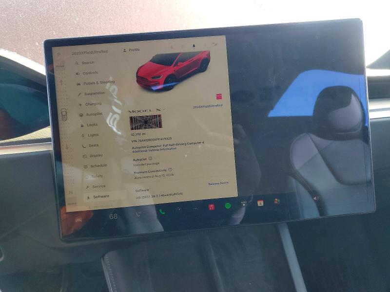 Photo 9 from auction – 2023 TESLA MODEL X with VIN 7SAXCBE6XPF409328