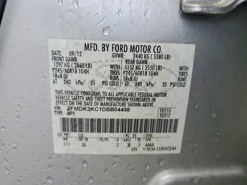 Photo 14 from auction – 2013 FORD EDGE with VIN 2FMDK3KC1DBB04498