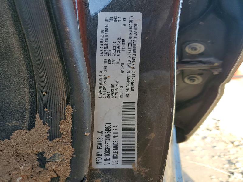 Photo 14 from auction – 2021 RAM 1500 with VIN 1C6SRFFTXMN649601