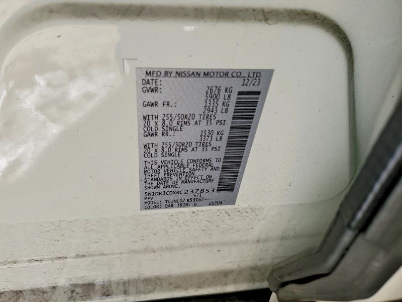 Photo 14 from auction – 2024 NISSAN PATHFINDER with VIN 5N1DR3CDXRC237853