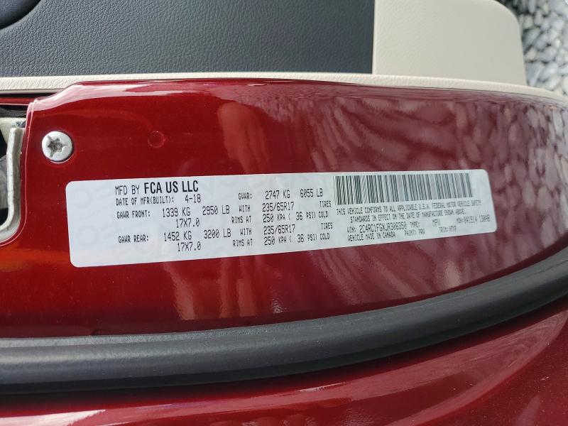 Photo 14 from auction – 2018 CHRYSLER PACIFICA T with VIN 2C4RC1FGXJR306350