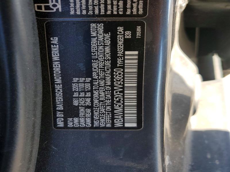 Photo 14 from auction – 2015 BMW X1 XDRIVE3 with VIN WBAVM5C5XFVV93650