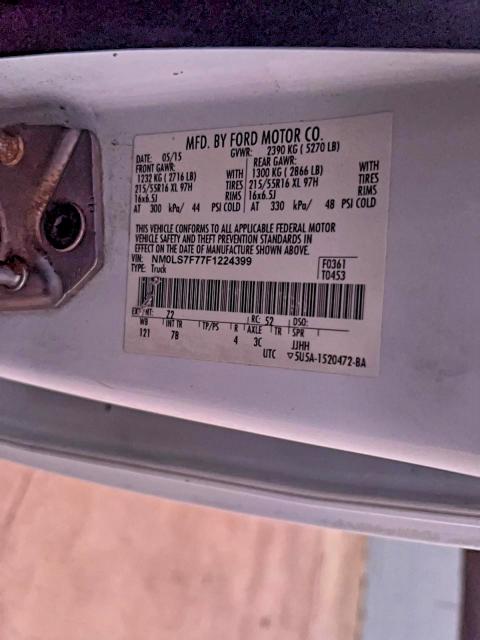 Photo 10 from auction – 2015 FORD TRANSIT CO with VIN NM0LS7F77F1224399