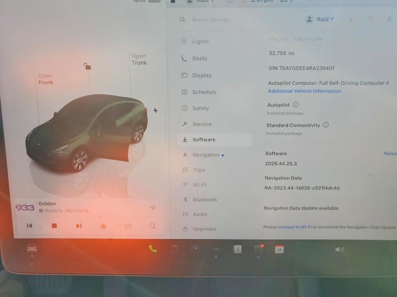 Photo 9 from auction – 2024 TESLA MODEL Y with VIN 7SAYGDEE4RA239401