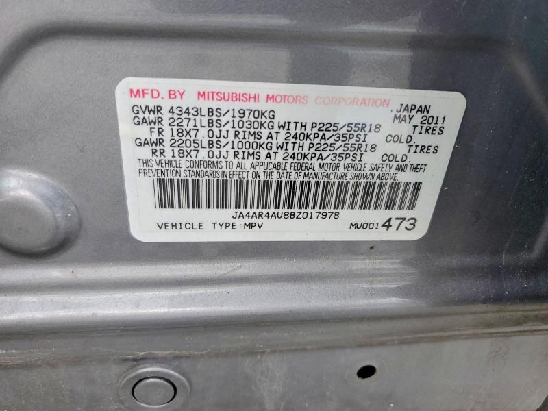 Photo 14 from auction – 2011 MITSUBISHI OUTLANDER with VIN JA4AR4AU8BZ017978
