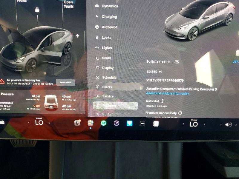 Photo 9 from auction – 2023 TESLA MODEL 3 with VIN 5YJ3E1EA2PF566579