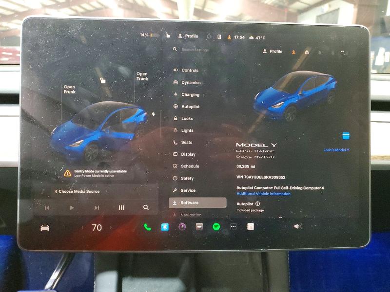 Photo 9 from auction – 2024 TESLA MODEL Y with VIN 7SAYGDEE6RA309352
