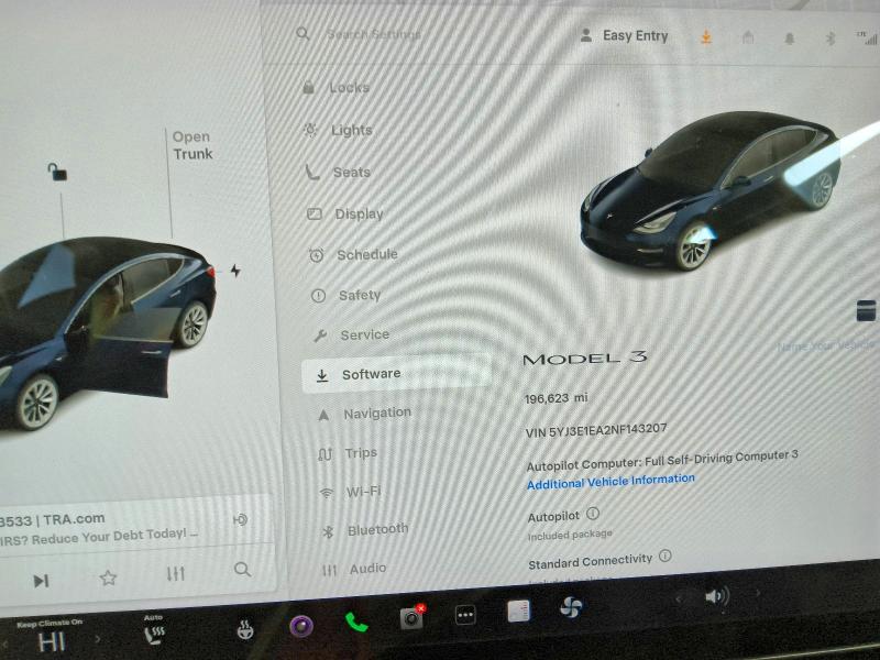 Photo 9 from auction – 2022 TESLA MODEL 3 with VIN 5YJ3E1EA2NF143207
