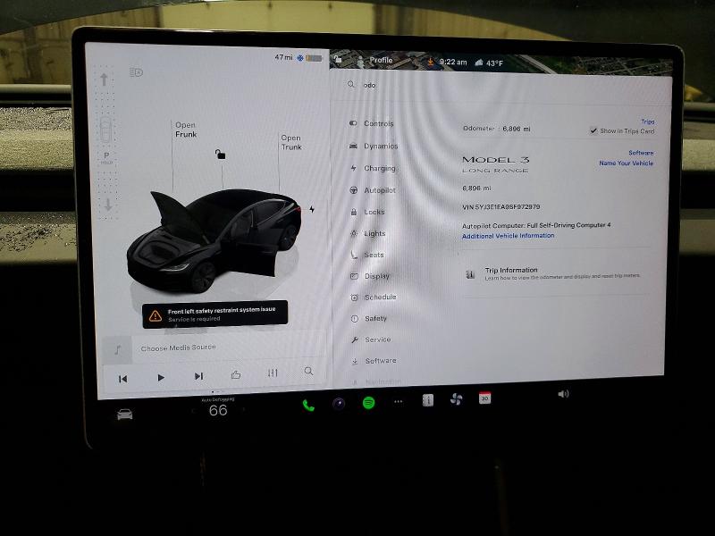 Photo 9 from auction – 2025 TESLA MODEL 3 with VIN 5YJ3E1EA9SF972979