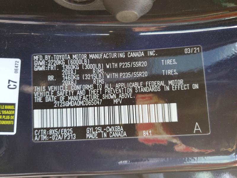 Photo 14 from auction – 2021 LEXUS RX 450H F with VIN 2T2SGMDA0MC065047