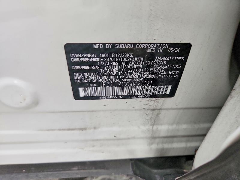 Photo 14 from auction – 2025 SUBARU FORESTER with VIN JF2SLDACXSH421021
