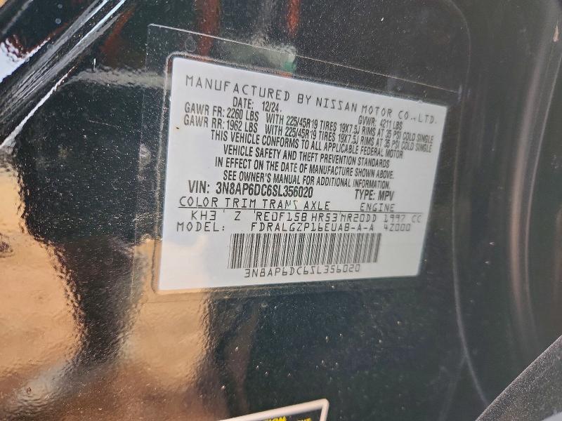 Photo 14 from auction – 2025 NISSAN KICKS with VIN 3N8AP6DC6SL356020