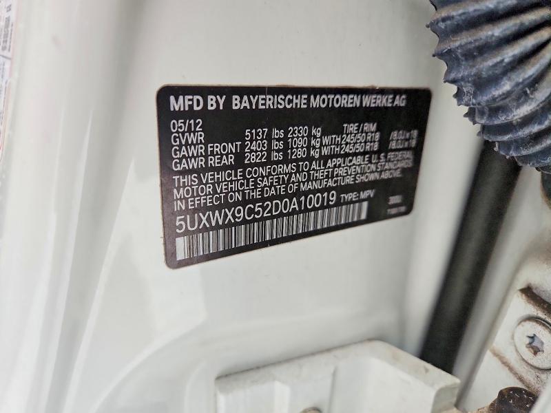 Photo 14 from auction – 2013 BMW X3 XDRIVE2 with VIN 5UXWX9C52D0A10019