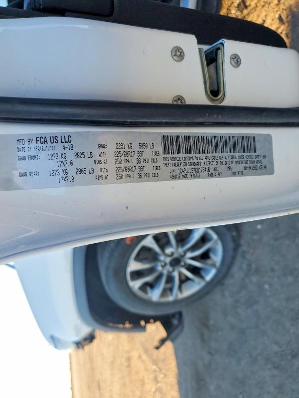 Zdjęcie 14 z aukcji – 2019 JEEP CHEROKEE L z VIN 1C4PJLLB7KD175416