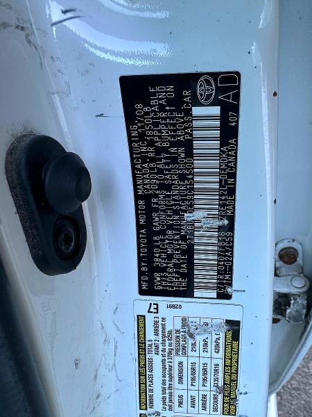 Photo 10 from auction – 2009 TOYOTA COROLLA BA with VIN 2T1BU40E59C154500