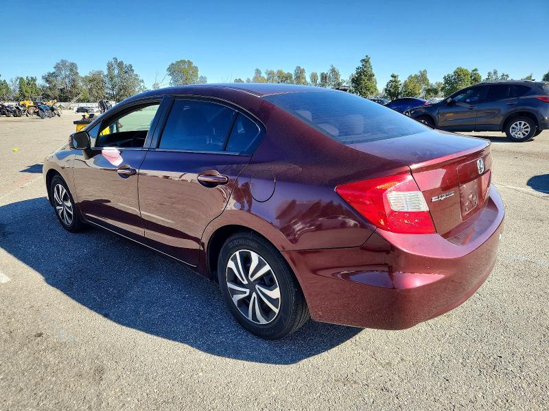Photo 2 from auction – 2012 HONDA CIVIC LX with VIN 19XFB2F52CE340863