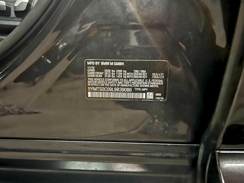 Photo 10 from auction – 2020 BMW X3 M COMPE with VIN 5YMTS0C09L9B39086