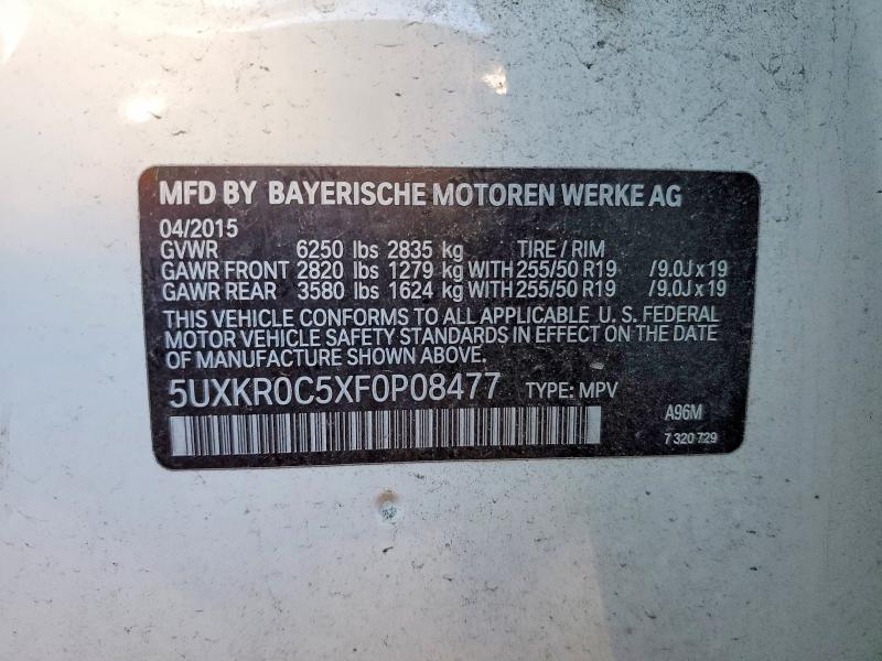 Photo 14 from auction – 2015 BMW X5 XDRIVE3 with VIN 5UXKR0C5XF0P08477
