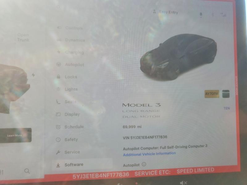 Photo 9 from auction – 2022 TESLA MODEL 3 with VIN 5YJ3E1EB4NF177836