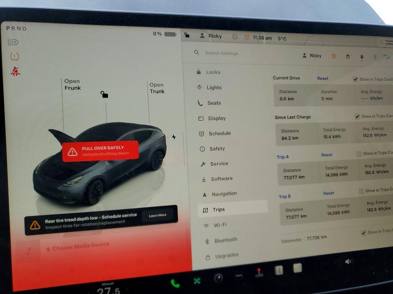 Photo 9 from auction – 2022 TESLA MODEL Y with VIN 7SAYGDEE3NF563081