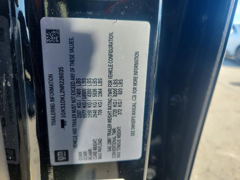 Photo 14 from auction – 2022 GMC YUKON with VIN 1GKS1DKL2NR226035