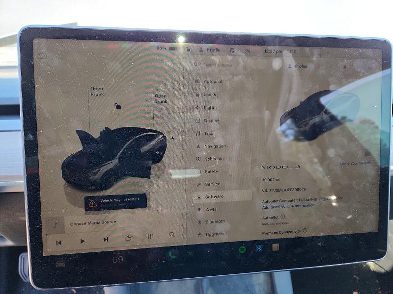 Photo 9 from auction – 2023 TESLA MODEL 3 with VIN 5YJ3E1EA1PF398076