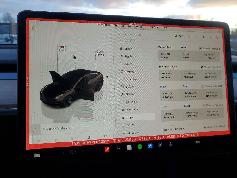 Photo 9 from auction – 2023 TESLA MODEL 3 with VIN 5YJ3E1EA7PF663812