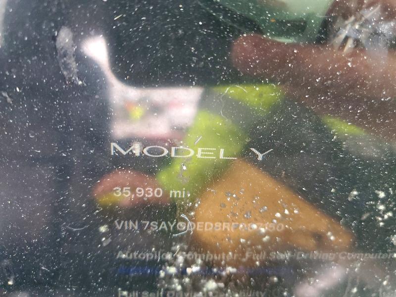 Photo 9 from auction – 2024 TESLA MODEL Y with VIN 7SAYGDED8RF087150