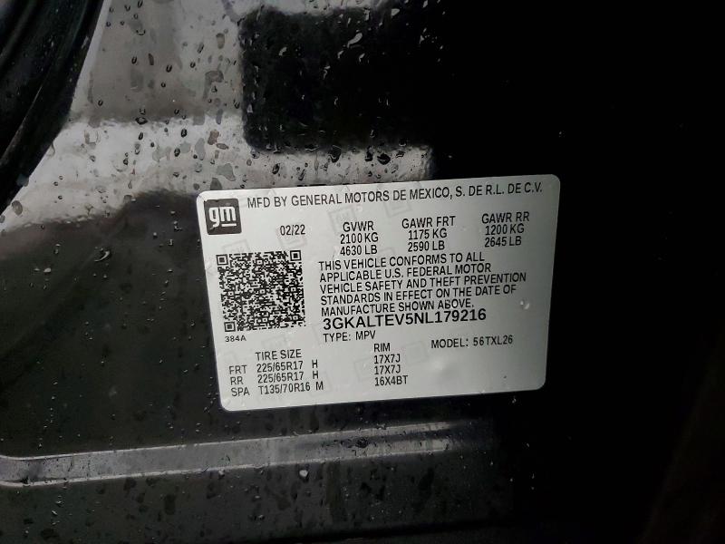 Photo 14 from auction – 2022 GMC TERRAIN SL with VIN 3GKALTEV5NL179216