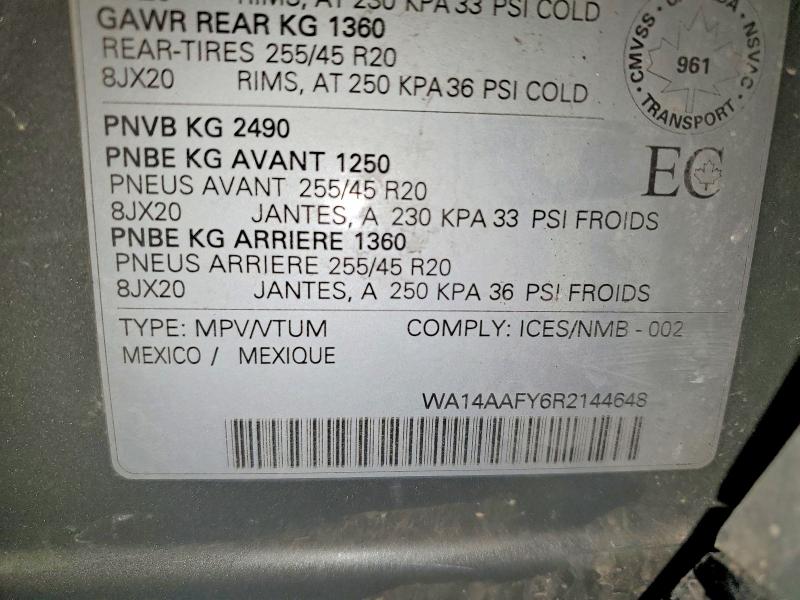 Photo 14 from auction – 2024 AUDI Q5 SPORTBA with VIN WA14AAFY6R2144648