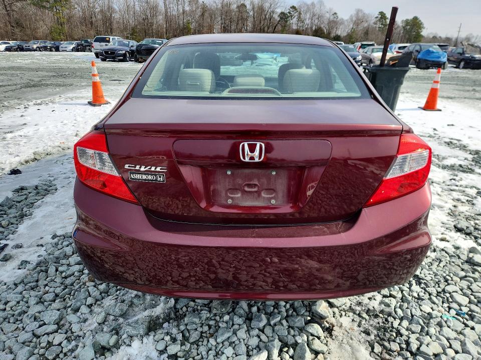 Photo 6 from auction – 2012 HONDA CIVIC LX with VIN 19XFB2F56CE031526