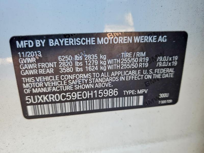 Photo 14 from auction – 2014 BMW X5 XDRIVE3 with VIN 5UXKR0C59E0H15986