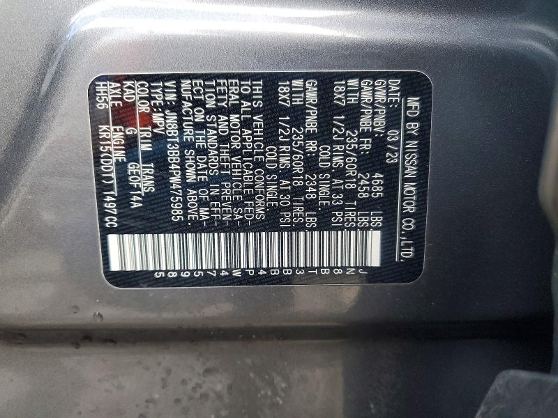 Photo 14 from auction – 2023 NISSAN ROGUE with VIN JN8BT3BB4PW475985