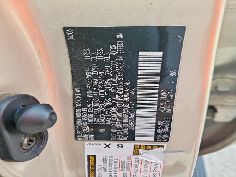 Photo 14 from auction – 2006 TOYOTA HIGHLANDER with VIN JTEGP21A660117146
