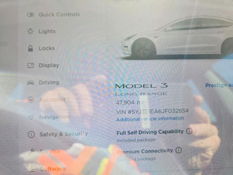 Photo 9 from auction – 2018 TESLA MODEL 3 with VIN 5YJ3E1EA6JF032654
