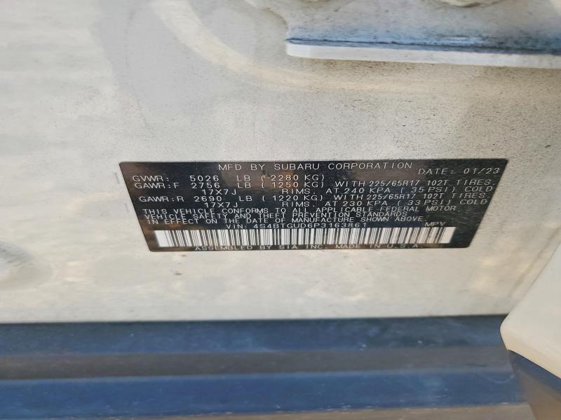 Photo 14 from auction – 2023 SUBARU OUTBACK WI with VIN 4S4BTGUD6P3163861