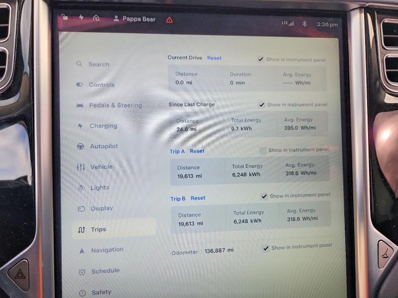 Photo 9 from auction – 2014 TESLA MODEL S with VIN 5YJSA1S11EFP62117