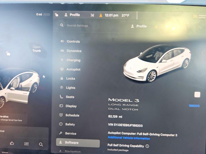Photo 9 from auction – 2018 TESLA MODEL 3 with VIN 5YJ3E1EB6JF188203