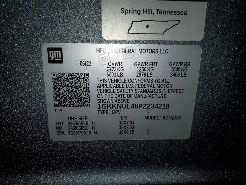 Photo 14 from auction – 2023 GMC ACADIA with VIN 1GKKNUL48PZ234218
